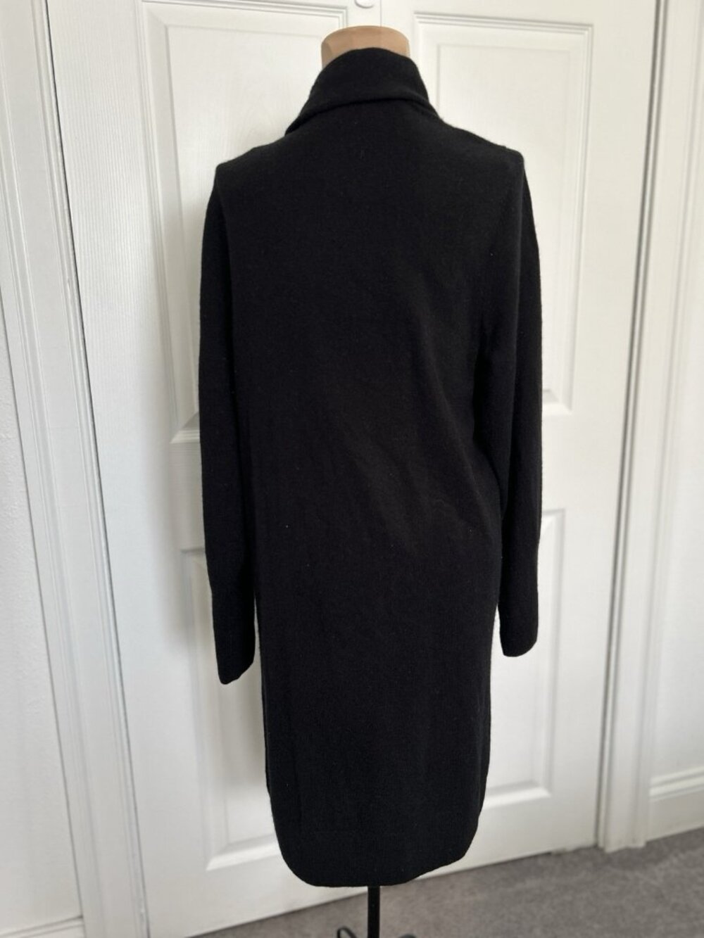 Quince Mongolian Cashmere Duster Cardigan Sweater Black Size M - Picture 11 of 16